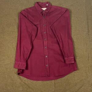 Red Head Button Down Shirt, Size XLT, Red